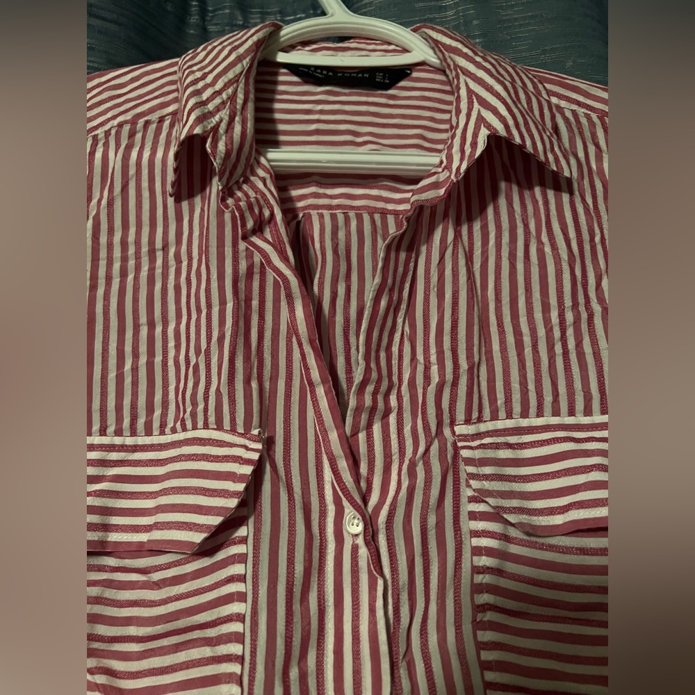3/$15 Zara Woman Halfway Button Blouse